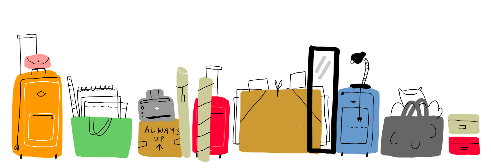 welcome banners group waving