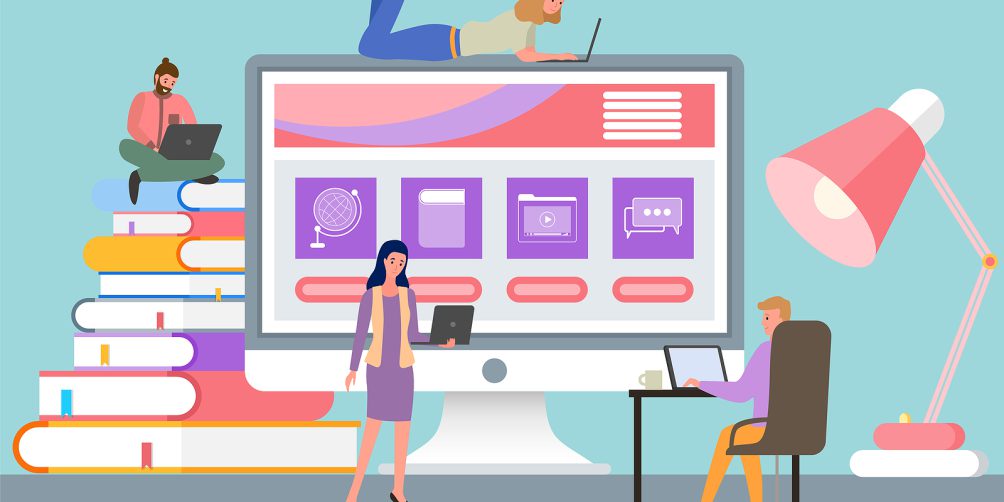 Students learning online